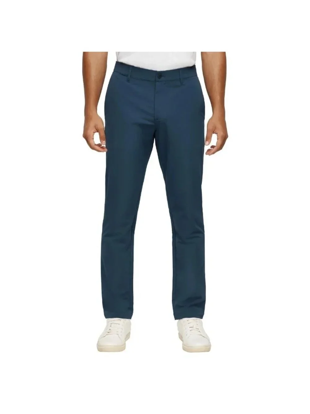 NWT Banana Republic Men's 38x34 Flat Front Stretch Tech Pants Blue Slim G2175